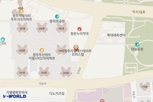 지웰에스테이트 위치 지도 — 충청북도 청주시 흥덕구 진재로 131