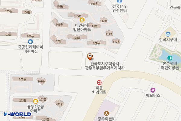 광주녹십자의원 위치 지도 — 전남광주통합특별시 북구 하서로483번길 4