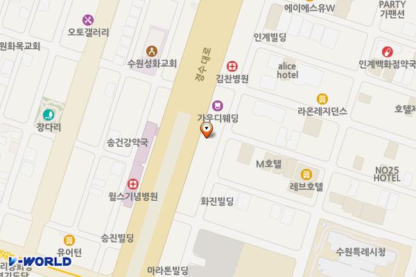 현대하이엘 위치 지도 — 경기도 수원시 팔달구 경수대로 438