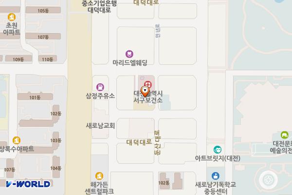 대전 서구 국민건강보험대전서부지사 위치 지도 — 대전광역시 서구 만년로68번길 15-13