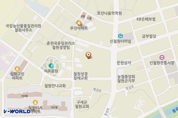 지포리공영주차장 위치 지도 — 강원특별자치도 철원군 갈말읍 지포리 101