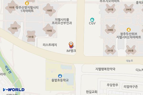 충북 청주시 엘케이(LK)트리플렉스빌딩 위치 지도 — 충청북도 청주시 흥덕구 대농로 43