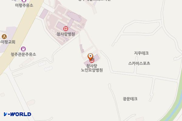 충북 청주시 참사랑노인요양원 위치 지도 — 충청북도 청주시 서원구 궁뜰로 1-5