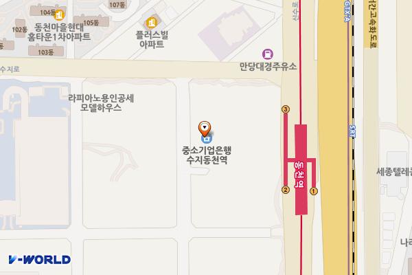 경기 용인시 분당수지 U-TOWER 위치 지도 — 경기도 용인시 수지구 신수로 767