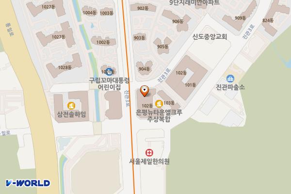 서울 은평구 은평뉴타운 엘크루 위치 지도 — 서울특별시 은평구 진관3로 21