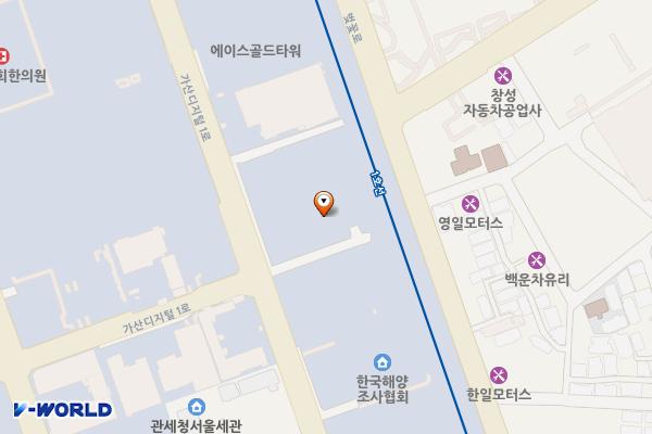 서울 금천구 에이스하이엔드타워8차 위치 지도 — 서울특별시 금천구 가산디지털1로 84