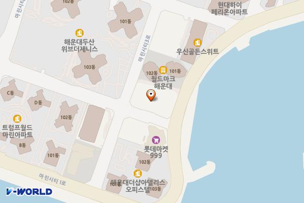 BMW차징스테이션 한일오르듀오피스텔 위치 지도 — 부산광역시 해운대구 마린시티3로 37
