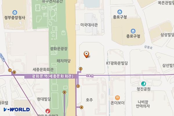 서울 종로구 KT광화문WEST빌딩 위치 지도 — 서울특별시 종로구 세종대로 178
