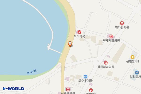 와수2리 주차장 위치 지도 — 강원특별자치도 철원군 서면 와수리 1216-108