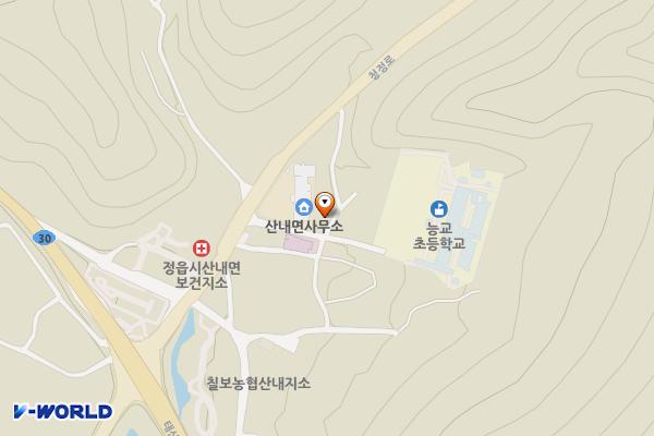 전북 정읍시 산내면사무소 위치 지도 — 전북특별자치도 정읍시 산내면 능교3길 12 산내면사무소