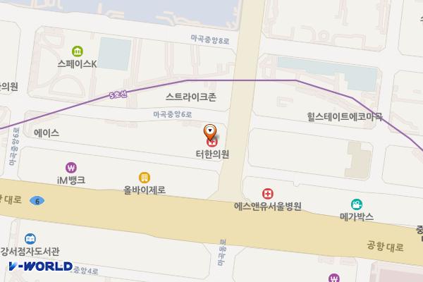 마커스빌딩 위치 지도 — 서울특별시 강서구 마곡동로 55