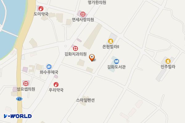 와수시장주차장 위치 지도 — 강원특별자치도 철원군 서면 와수리 1158-1
