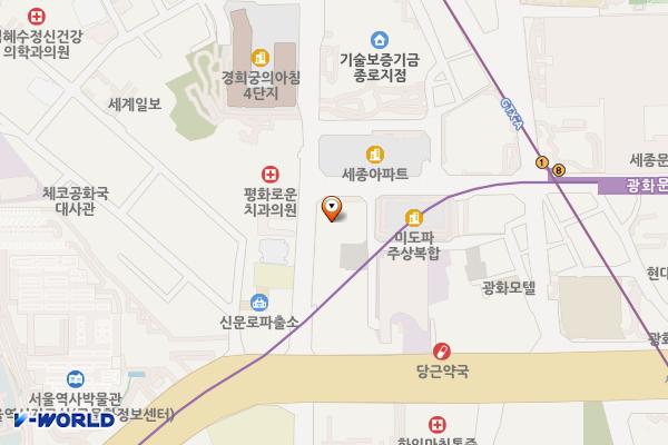 신문로빌딩 위치 지도 — 서울특별시 종로구 새문안로3길 12