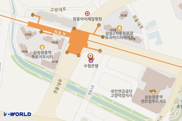 원흥역봄오피스텔 위치 지도 — 경기도 고양시 덕양구 권율대로 672