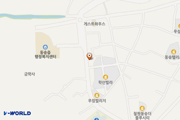 동송읍사무소 앞 위치 지도 — 강원특별자치도 철원군 동송읍 이평리 860-15