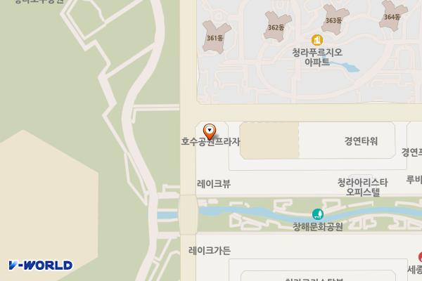 청라호수공원프라자 위치 지도 — 인천광역시 서해구 크리스탈로 100
