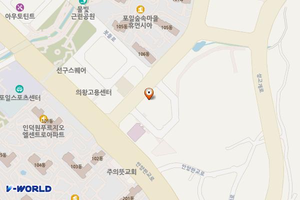 포일프라임타워오피스텔 위치 지도 — 경기도 의왕시 포일세거리로 10