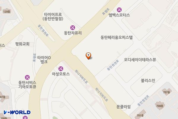 동탄푸르지오시티오피스텔 위치 지도 — 경기도 화성시 동탄원천로 360