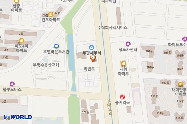 태진비반트오피스텔 위치 지도 — 인천광역시 부평구 부평대로 143
