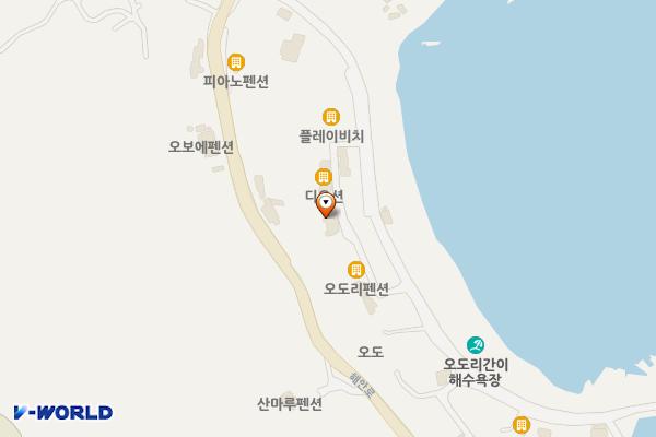홀리몰리펜션 위치 지도 — 경상북도 포항시 북구 흥해읍 해안로1732번길 28