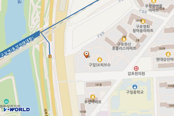 에스케이허브수아파트 위치 지도 — 서울특별시 구로구 구일로10길 27