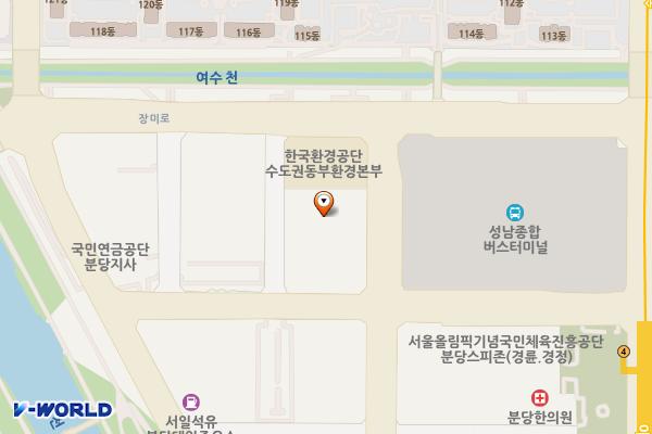 르네상스분당오피스텔 위치 지도 — 경기도 성남시 분당구 장미로48번길 10