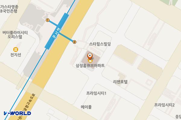 삼성홈큐브 위치 지도 — 인천광역시 영종구 영종대로162번길 26