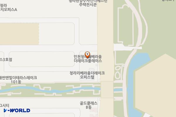 리베라움더레이크플러스오피스텔 위치 지도 — 인천광역시 서해구 청라대로 131