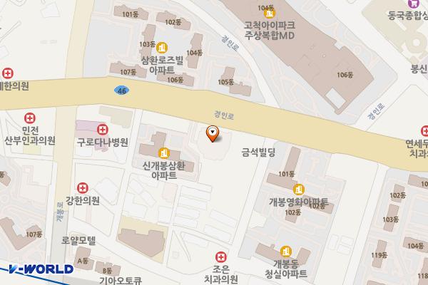 남현교회 위치 지도 — 서울특별시 구로구 경인로 346