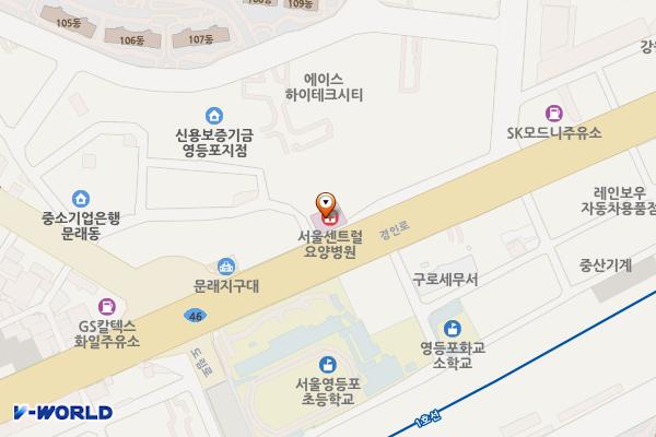센트럴요양병원 위치 지도 — 서울특별시 영등포구 경인로 767