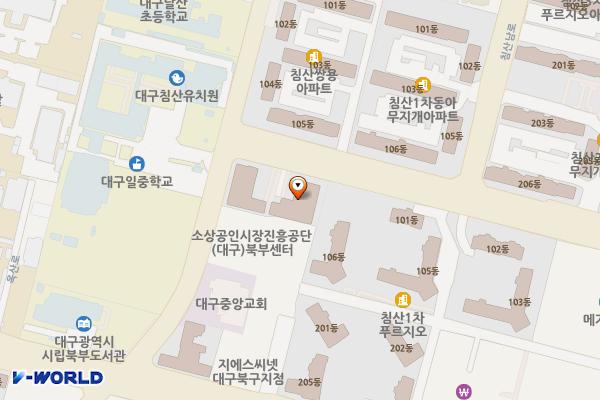 침산태왕아너스로뎀오피스텔 위치 지도 — 대구광역시 북구 침산로21길 39