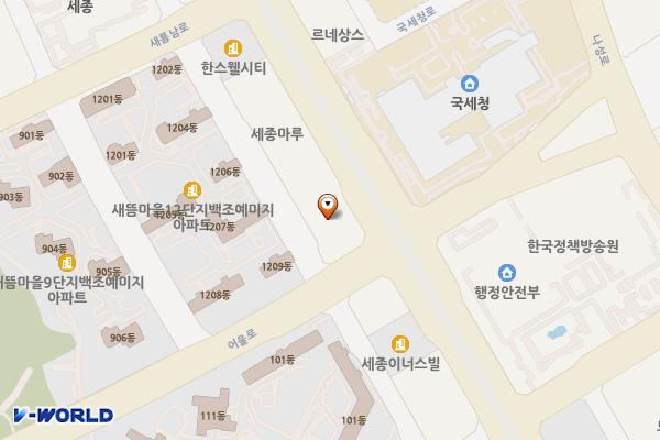 나성동한림프라자 위치 지도 — 세종특별자치시 한누리대로 219