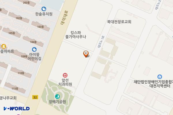 디티비안오피스텔 위치 지도 — 대전광역시 유성구 테크노1로 12-22
