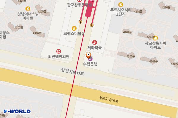 엘리치안오피스텔 위치 지도 — 경기도 용인시 수지구 광교중앙로 294