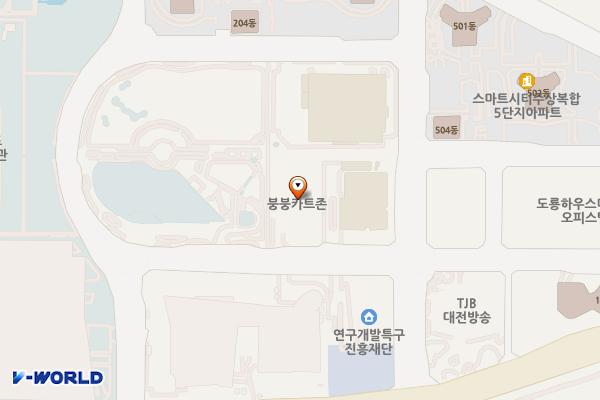 도룡케이씨씨웰츠타워아파트 위치 지도 — 대전광역시 유성구 엑스포로123번길 27-22