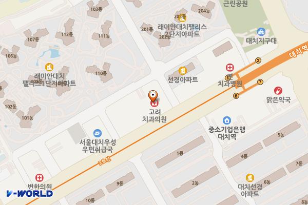 대치클래시아오피스텔 위치 지도 — 서울특별시 강남구 남부순환로 2927