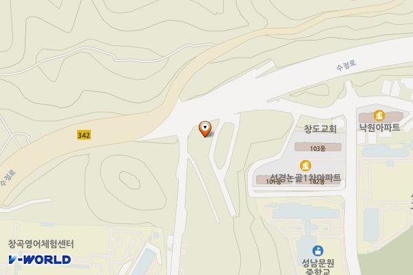 민속식당아래주차장 위치 지도 — 경기도 성남시 수정구 수정로 460