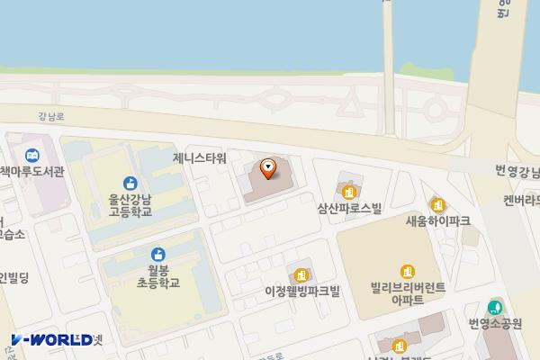 태화강리버테라스오피스텔 위치 지도 — 울산광역시 남구 신정로204번길 36