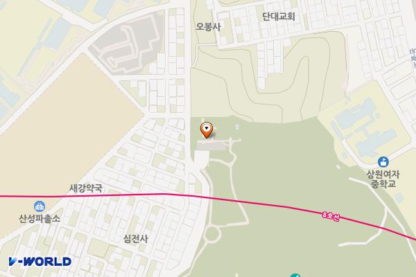 단대공원공영주차장 위치 지도 — 경기도 성남시 수정구 수정로456번길 61