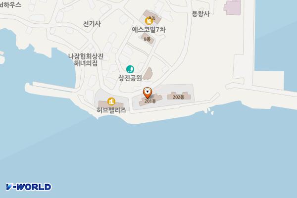 허브팰리츠오피스텔 위치 지도 — 울산광역시 동구 서진길 59