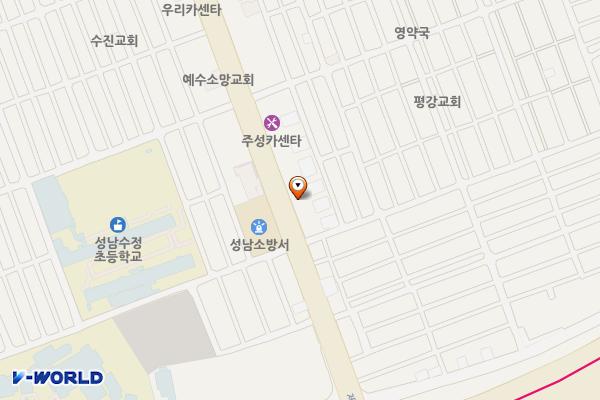 수진제1공영주차장 위치 지도 — 경기도 성남시 수정구 제일로 114