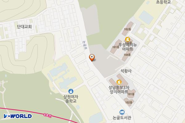 양지제1공영주차장(2층) 위치 지도 — 경기도 성남시 수정구 논골로 40