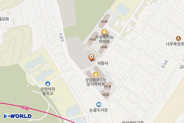 양지제3공영주차장 위치 지도 — 경기도 성남시 수정구 논골로 40