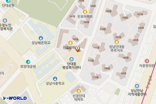 행정복지센터 위치 지도 — 경기도 성남시 수정구 희망로506번길 21