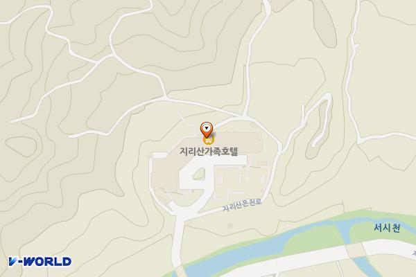지리산가족호텔 위치 지도 — 전남광주통합특별시 구례군 산동면 지리산온천로 317