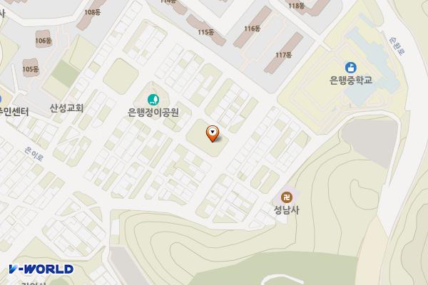 경기 은행동 제9공영주차장 위치 지도 — 경기도 성남시 중원구 은이로63번길 8