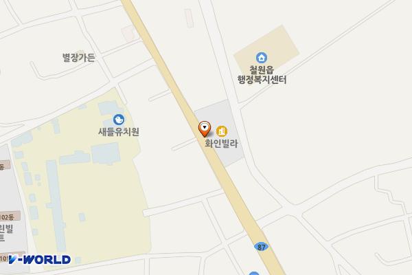 화인빌라 앞 위치 지도 — 강원특별자치도 철원군 철원읍 화지리 35-20
