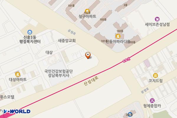 공영주차장 위치 지도 — 경기도 성남시 수정구 공원로333번길 3