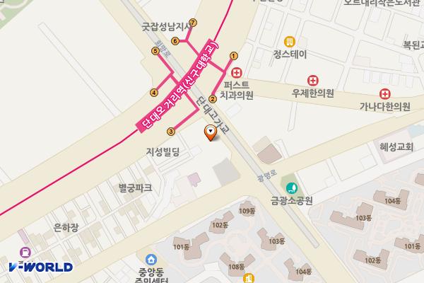 제1공영주차장 위치 지도 — 경기도 성남시 중원구 희망로 443