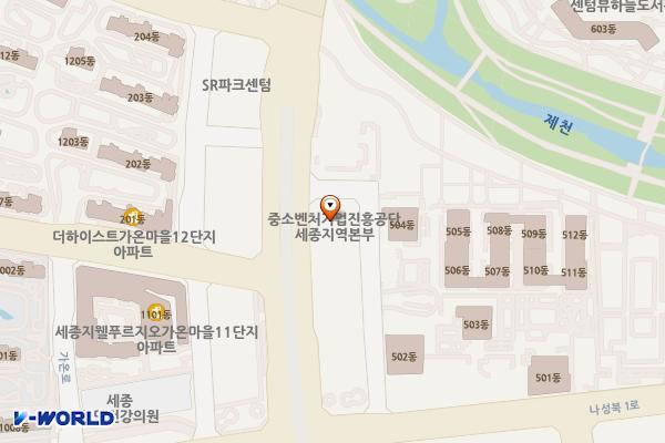 나성동리치먼드시티 위치 지도 — 세종특별자치시 한누리대로 320
